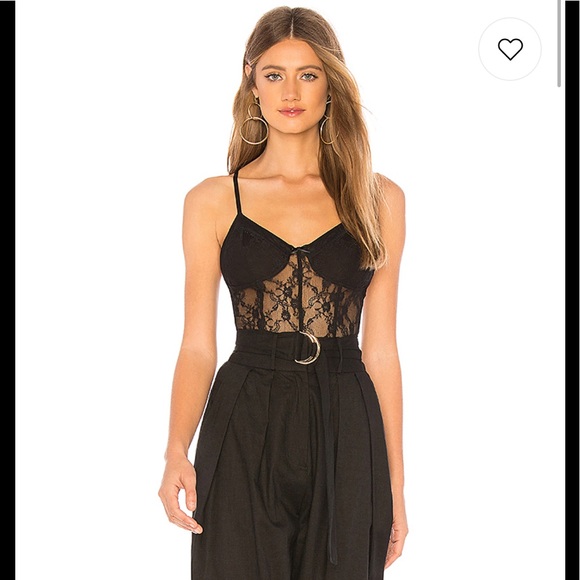 Free People Other - NWT Free People Revolve Runaway Black Bodysuit